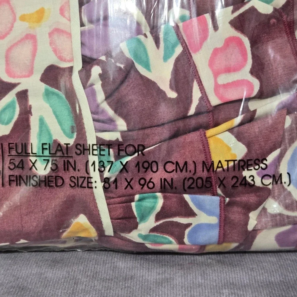 Vintage‎ Martex Arabian Nights Full Flat Sheet No Iron Percale NOS